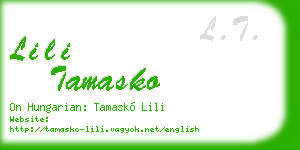 lili tamasko business card